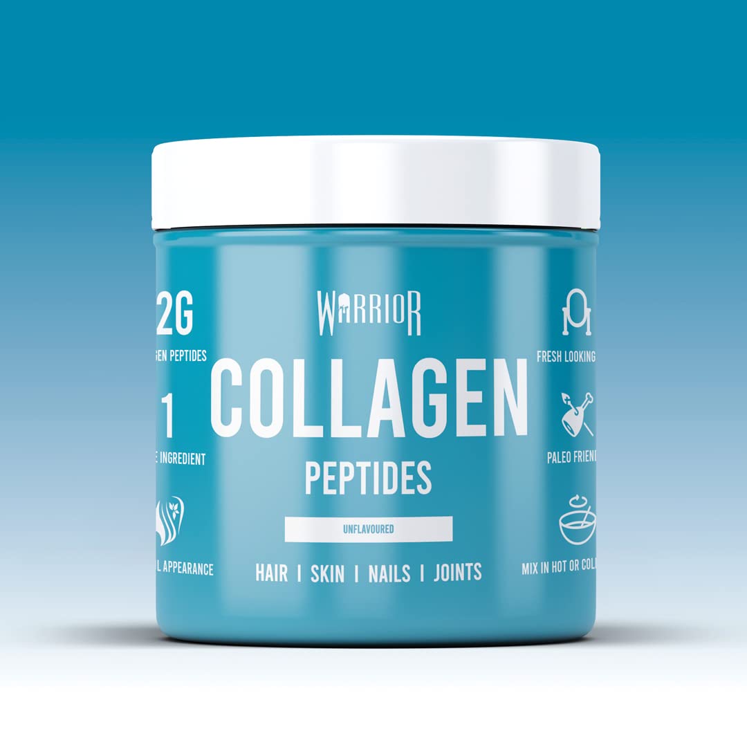 Warrior Collagen Peptides - Collagen Powder - 180g - Made from Premium Bovine Hydrolysed Collagen - to Promote Healthy Skin, Hair, Nails, and Joints (Unflavoured)