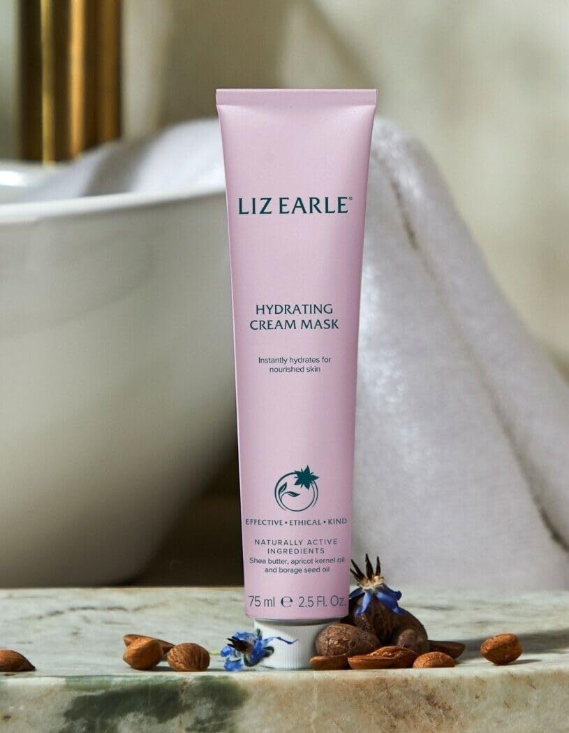 Liz Earle Hydrating Cream Mask with Shea Butter, Apricot Seed Oil and Borage Oil for Dry, Stressed or Dehydrated Skin, 75ml