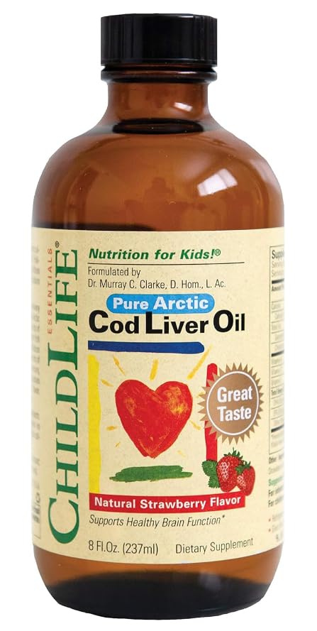 Generic Child Life's Pure Arctic Cod Liver Oil, Natural Strawberry Flavour, 237 ml