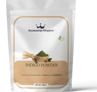 Accessorize Kingdom 100% Pure Herbal Powder for External Use – For DIY Face & Hair Packs | 250g 8.8 oz (Indigo)