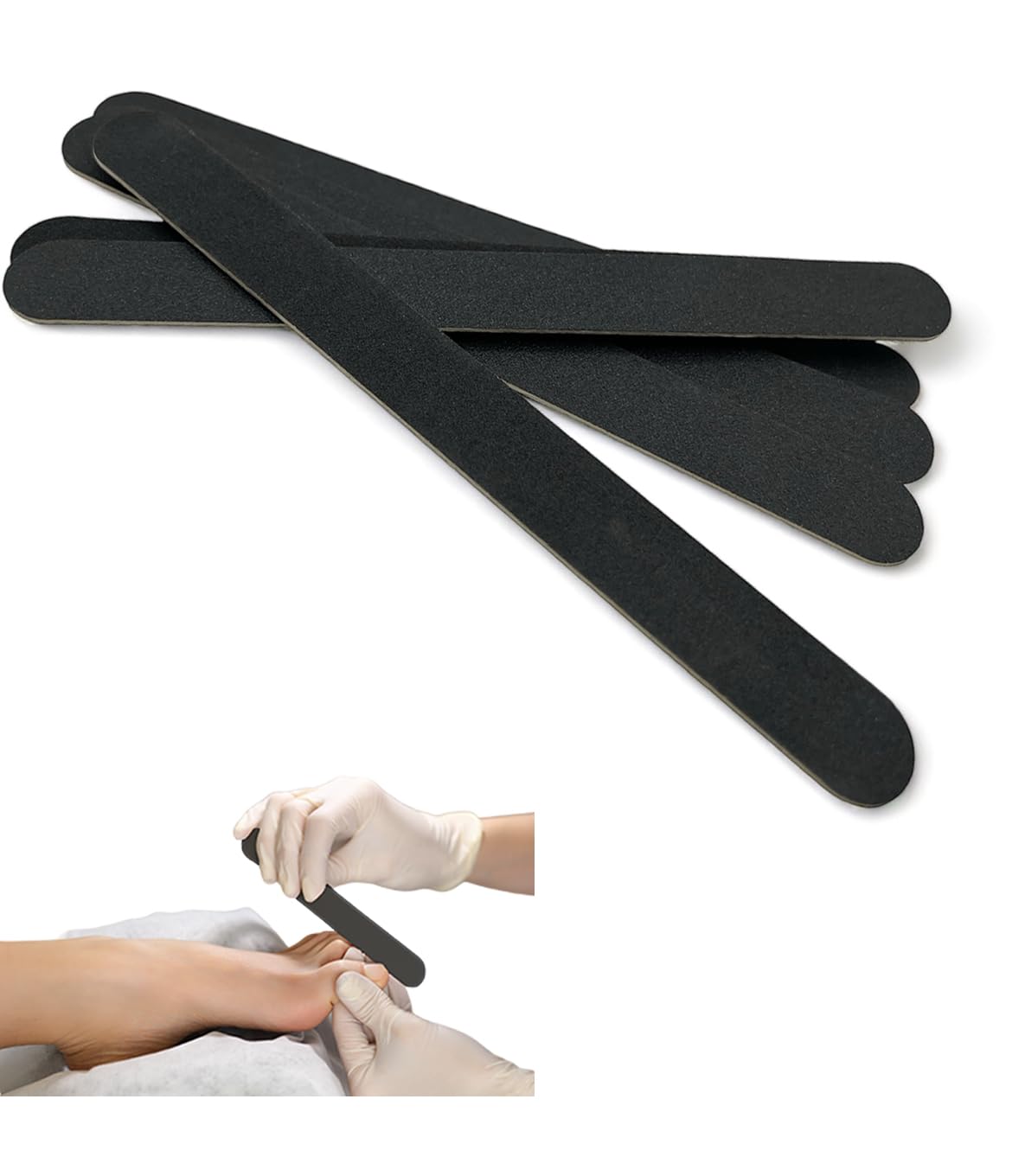 Algeos Professional Double Sided Foot & Nail File and Emery Boards, 10 Pack