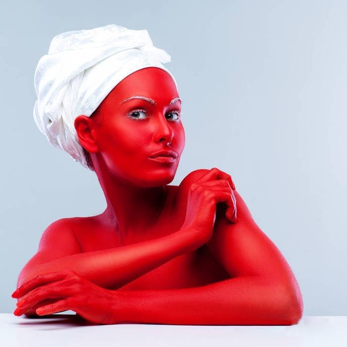 Go Ho Makeup Liquid Red Face Body Paint(2.1 oz),Red Makeup Water Based Face Paint and Body Paint for Special FX, Cosplay, and Halloween Make up