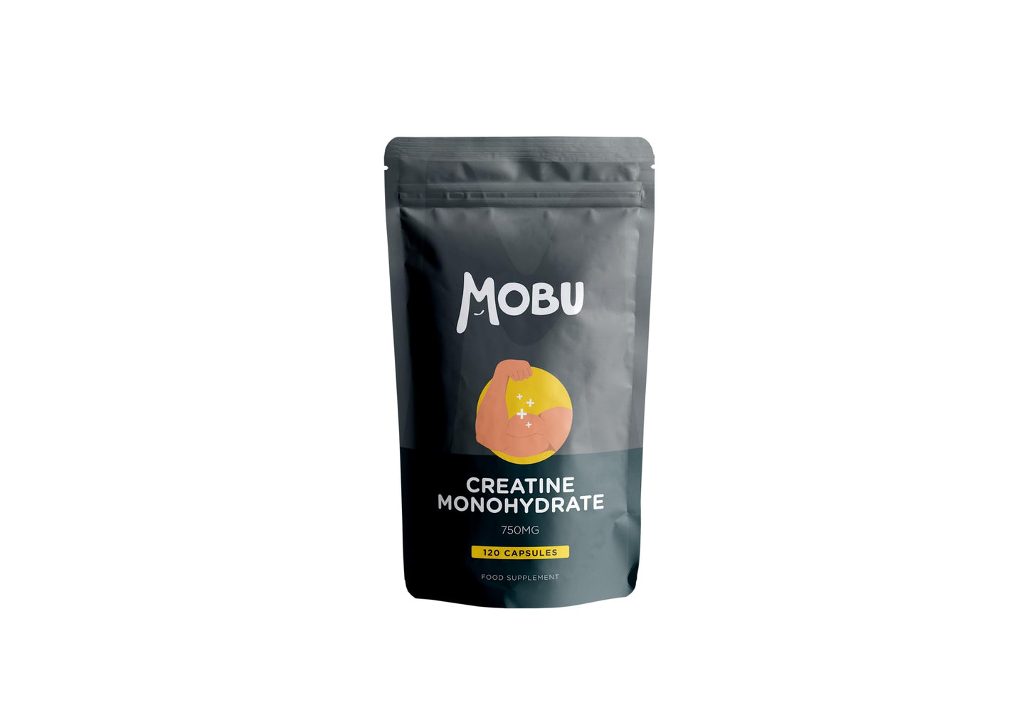 Creatine Monohydrate Capsules 750mg (3000mg Per Serving) - 120 Capsules - Boost Muscle Mass, Bulk & Strength - Supports Increased Energy & Performance - Pre Workout Supplement for Men & Women | MOBU