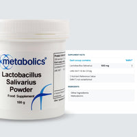 Lactobacillus Salivarius Powder 100g | High-Potency Probiotic | Supports Digestive & Immune Health | Vegan-Friendly | UK Made | Metabolics