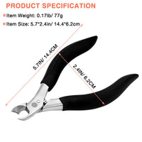 BEZOX Toe Nail Clippers for Thick or Ingrown Nails - Heavy Duty Stainless Steel Soft Grip Toe Nail Cutters - Olecranon Short