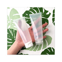 Aspire 4 Pack 3.4 OZ/100 ML Empty Squeeze Tubes Cosmetic Containers with Flip-top Cap-Black
