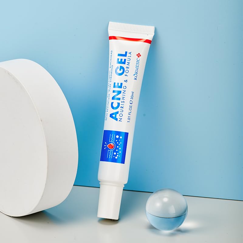 LYLIYA Kormesic Acne Gel Acne Treatment - Nourishing Formula Closed Mouth Acne Repair Barrier Soothing Care Anti Acne Makes it an excellent choice for face, chest and back. 30ml