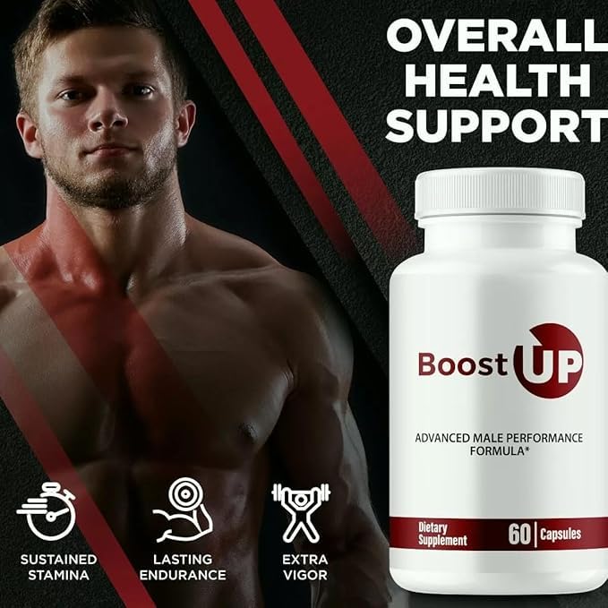 BoostUp for Men - Boost Up Male Performance - Supports a Healthy Blood Flow - Natural Ingredients - 60 Capsules/Slim Warriors