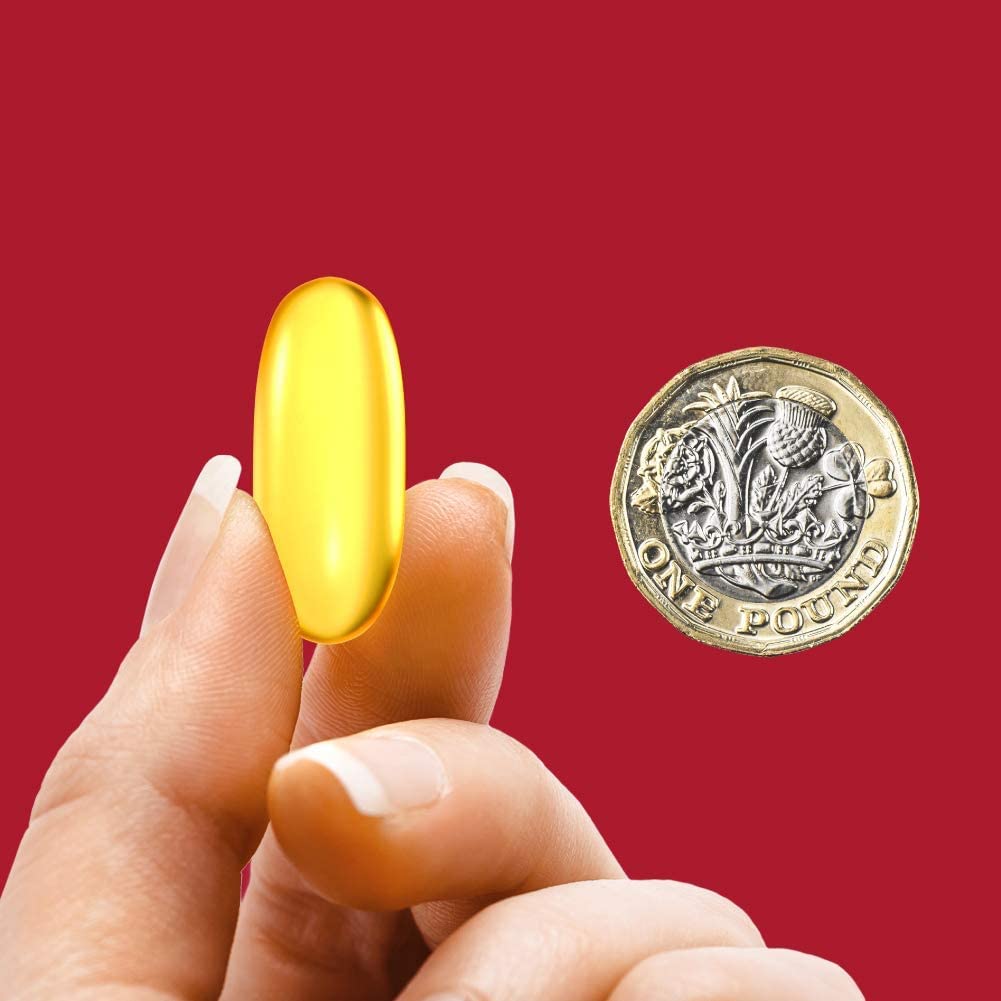 Seven Seas Cod Liver Oil Tablets, Maximum Strength, 885 mg Cod Liver Oil & Fish Oil, 308 mg Omega-3, 60 Capsules With Vitamin D, EPA & DHA