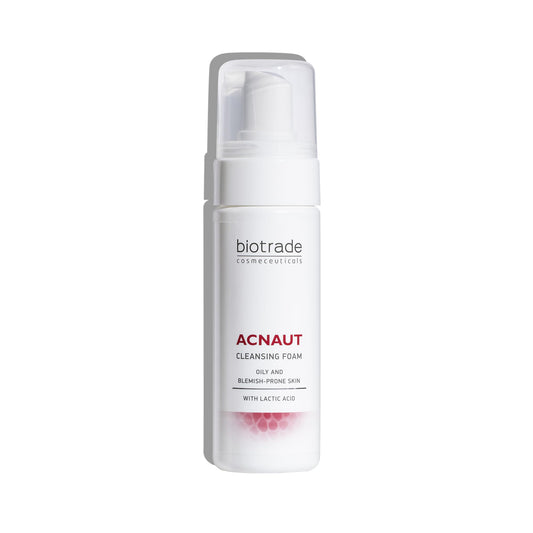 BIOTRADE Biotrade Acnaut Acne Cleansing Foam with Lactic Acid – Gentle Foaming Cleanser Face Wash for Oily & Blemish Prone Skin – Unclogs Pores & Reduces Breakouts – 150mL