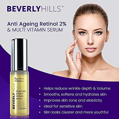 Anti Ageing Retinol Serum (2%) with Vitamin E, Vitamin B3 and Vitamin K for Younger Skin