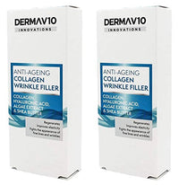 Derma V10 Anti-Ageing Collagen Wrinkle Filler With Hyalauronic Acid, Algae Extract & Shea Butter (2 Pack)