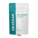 dr vegan High Strength Omega 3 | 1000mg Algae Oil | 300mg DHA & 150mg EPA | Vitamin E | Pure & 3rd Party Tested | 60 Vegan Softgels, 2-A-Day