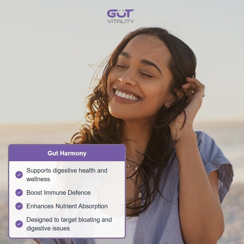 Gut Vitality Probiotic for Gut Health | 19 Billion CFU | 7 Strains for Bloating Relief & Digestive Support | 60 Delayed-Release Vegan Capsules | with Prebiotic Inulin