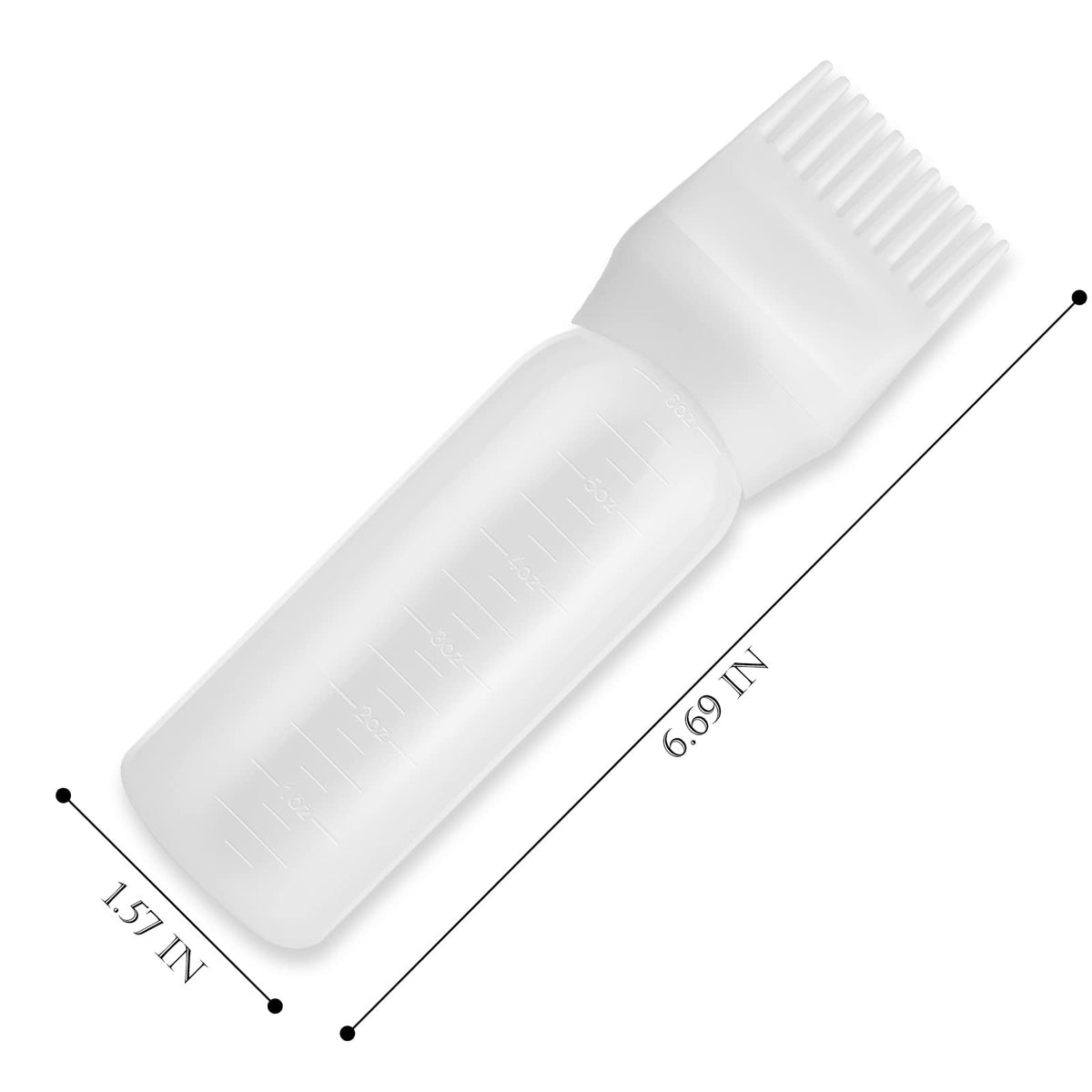 Gezimetie Root Comb Applicator Hair Dye 3 Pack Bottle with Graduated Scale