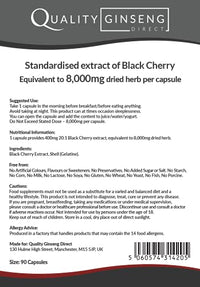 Quality Ginseng Direct Black Cherry | 8,000mg Capsules | Powerful Formula (90 Capsules)