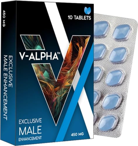 V-ALPHA - Longer, Stronger, and Harder – Performance and Stamina Endurance Booster Herbal Supplement for Men with Ginseng – 10 Tablets