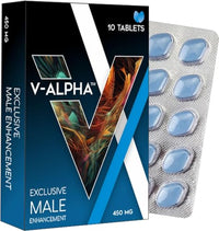 V-ALPHA - Longer, Stronger, and Harder – Performance and Stamina Endurance Booster Herbal Supplement for Men with Ginseng – 10 Tablets