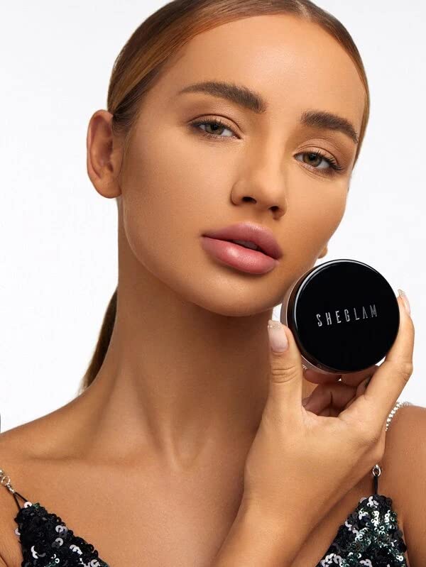 SHEGLAM Baked Glow Setting Powder Oil Control Loose Face Powder Translucent Pore-Less Flawless Smooths Fine Lines Glowy Powder - Light Brown