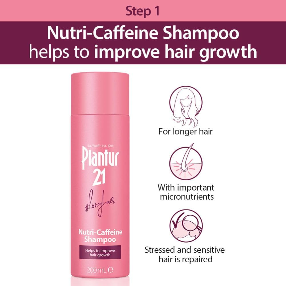 Plantur 21 longhair 200ml Shampoo and 175ml Conditioner Set for Long and Brilliant Hair | Improves Hair Growth and Repairs Stressed Hair | No Silicones