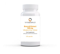 Vita World Vita world Broccoli Extract 500 mg l 100 Capsules l derived from Broccoli Sprouts l 50 mg sulforaphane per Capsule l with 55 µg Selenium per Capsule l Vegan and Free of additives l Made in Germany
