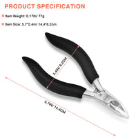 BEZOX Toe Nail Clippers Trimmer for Thick or Heavy Duty Toe Nail Nipper - Thick Fungus Ingrown Fingernail Clipper - with Soft Grip and Metal Gift Boxes