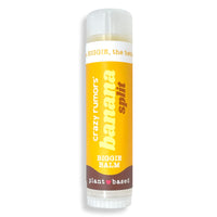 Crazy Rumors Banana Split BIGGIE Soothing Lip Balm Stick for Dry Lips, 4 X bigger size, 100% Natural & Vegan