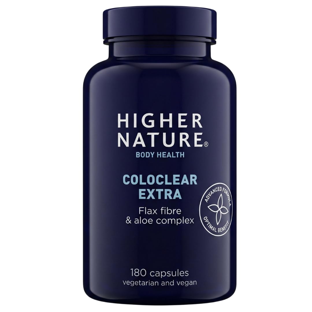 HIGHER NATURE Higher Nature ColoClear Extra - Flax Fibre & Aloe Complex - 180 Capsules