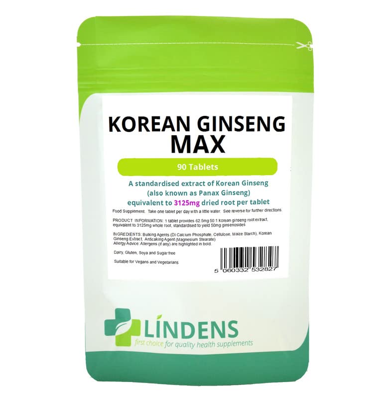 Korean Ginseng Max Double Pack 180 Tablets 50mg Ginsenosides Natural Quality