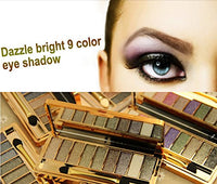 Wei Ni Xiao Xiong 9 Colors Diamond Bright Colorful Makeup Eye Shadow Palette Set Flash Glitter Eyeshadow kit with Brush (Shade 4)
