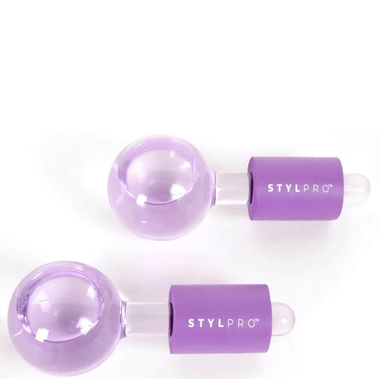 StylPro STYLPRO Facial Ice Globes | Cryotherapy | Ice Roller for Face and Eyes | Reduce Puffiness and Pores | Firm Skin | Facial Massage | Anti-Freeze Liquid Inside | Enhance Circulation | Brighter Complexion
