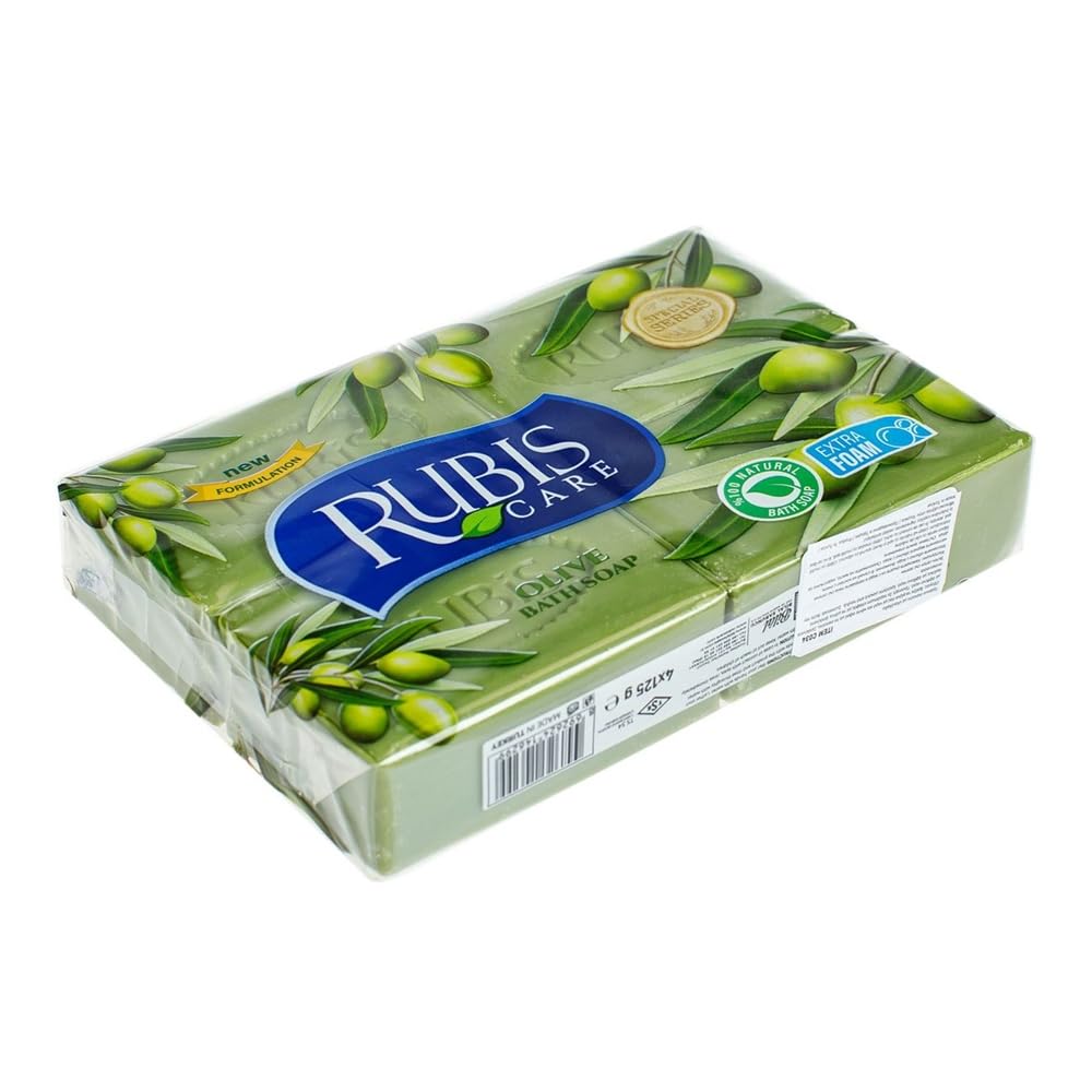 Rubis RUBIS Care Green Soap Bars with Olive Oil 125g x 4 pcs - 6299