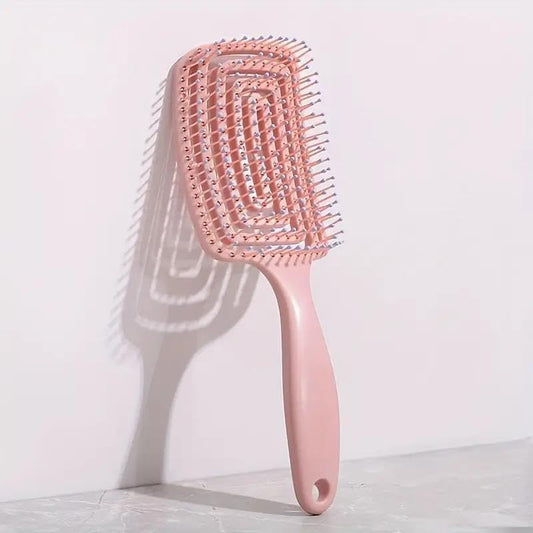 Generic Detangling Hair Brush, Pink Paddle Design, Wet and Dry Hair Styling Comb (Pink)