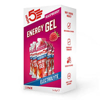 HIGH5 Energy Gel with Electrolytes | Quick Release Energy On The Go | 23 g Carbs | 57mg Magnesium | Great Taste | (Raspberry, 5x60g)