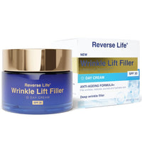 Reverse Life - Day Cream - Face Moisturiser, Anti Ageing Face Cream, Day Face Cream for Mature Skin - Face Cream for Wrinkles with Lifting and Filling Properties - 50ml