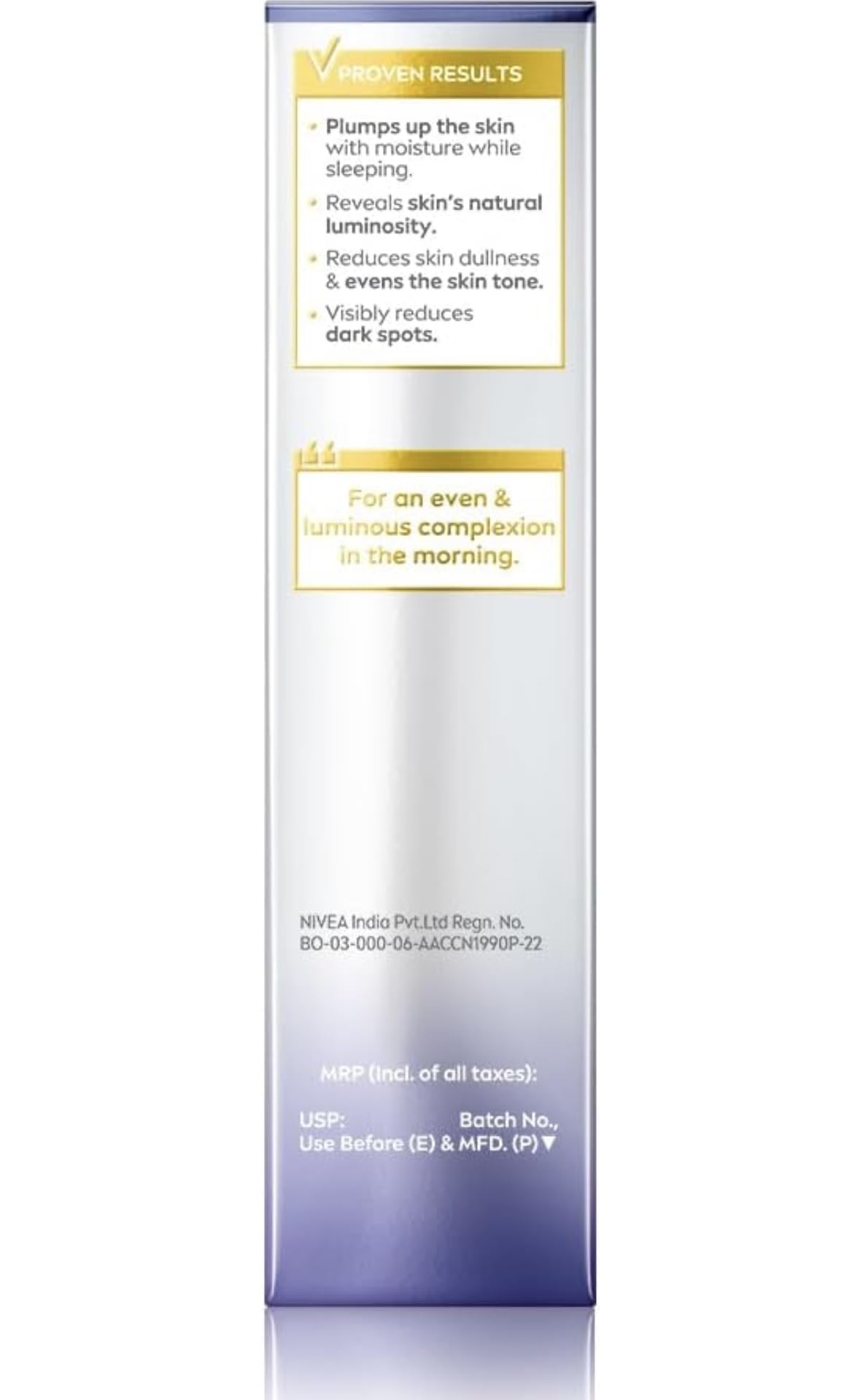 NIVEA Luminous 630 Even Glow Night Cream, 40ml