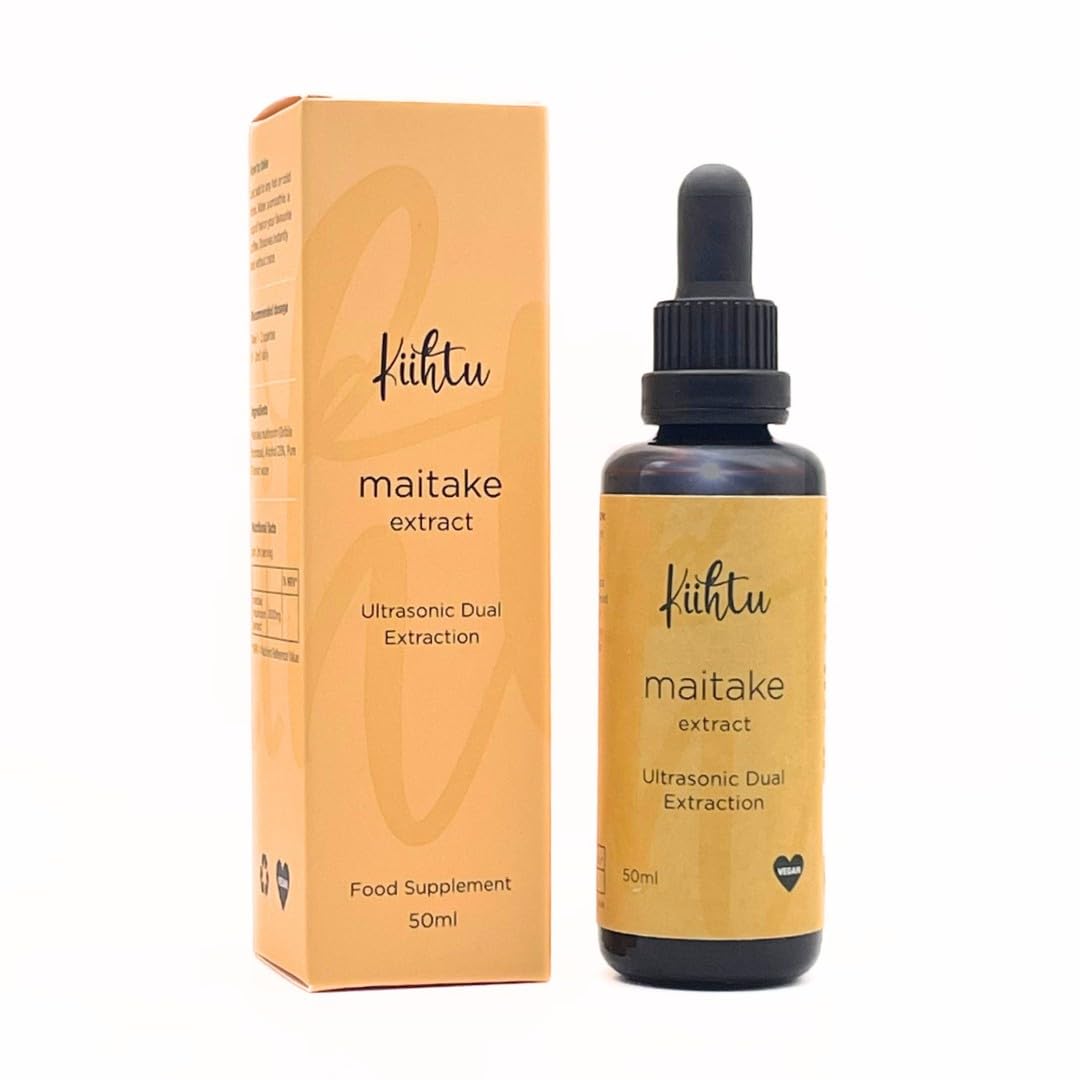 Kiihtu Maitake Liquid Extract Tincture - 50ml | High Strength 2000mg per Serving, Premium Mushroom Tincture Drops | Highest Bioavailability & Absorbency | UK