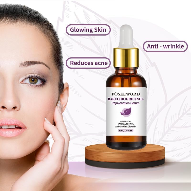 RETZLA Bakuchiol Retinol Rejuvenation Serum, Retinol & Vitamin for Wrinkles, Bakuchiol Retinol Face Serum, Retinol Serum for Wrinkles (2Pcs)