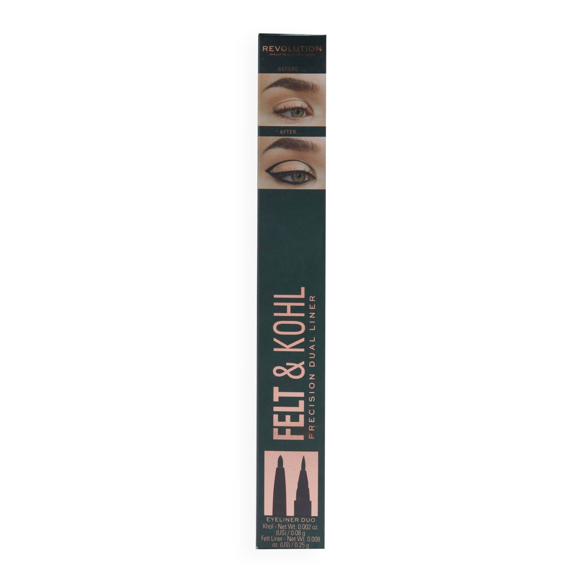 Revolution Beauty London Makeup Revolution, Revolution Felt & Kohl Eyeliner, Green