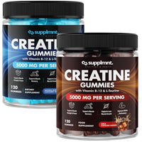 supplmnt. Creatine Gummies 5000mg 120ct Max Strength Muscle Growth/Recovery Supplements for Men & Women Creatine Monohydrate, B12 & L-Taurine Gym Pre Workout Chewable Gummies, 2 Months Supply, Cola & Blueberry