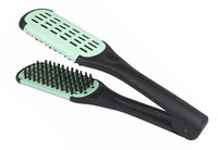 Tredoni 100% Natural Boar-Bristle Thermal Ceramic Straightening Hairbrush - Blow-Dry Clamp Hairbrush, Multicolor