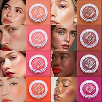 Phoera PHOERA Makeup Face Cheek Blush Cream Matte Blusher Super blend-able Sweat-Resistant Pressed Foundation Non_Greasy Palette AQUAPURITY (102 PEACH)