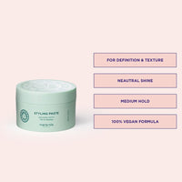 Maria Nila Styling Paste, 100 ml, Hold 2/5, Thickening & Flexible Molding Paste, Ideal for both long and short hair, 100% Vegan