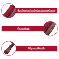 AKSIQIOL Dandruff & Scalp Detox Comb, Dandruff Comb，Energy Massage Comb for Scalp Itching, Oil, & Dirt Removal, Hollow Tooth Design for Men & Women (Reddish Brown)