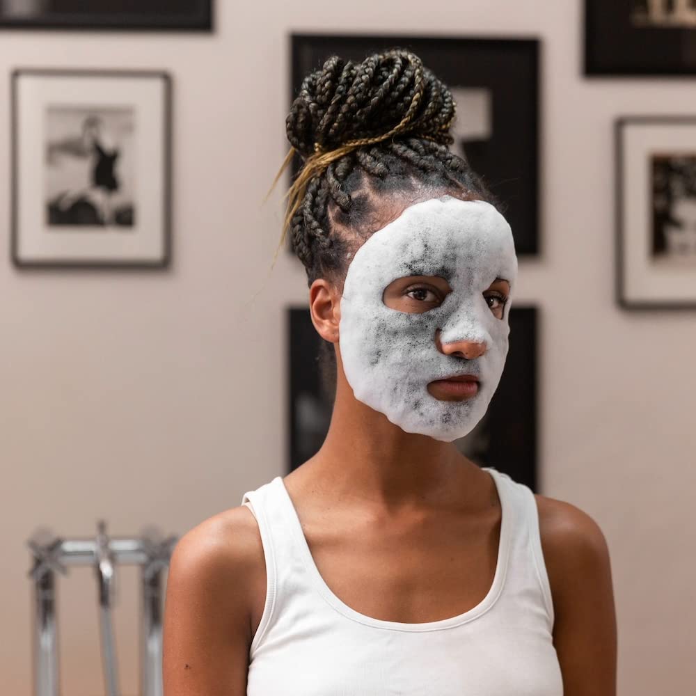 7th Heaven Charcoal Detox Bubble Sheet Mask with Purifying Charcoal, Collected Star Anise and Cleansing Oxygen Bubbles for a Brighter Complexion - Ideal for All Skin Types