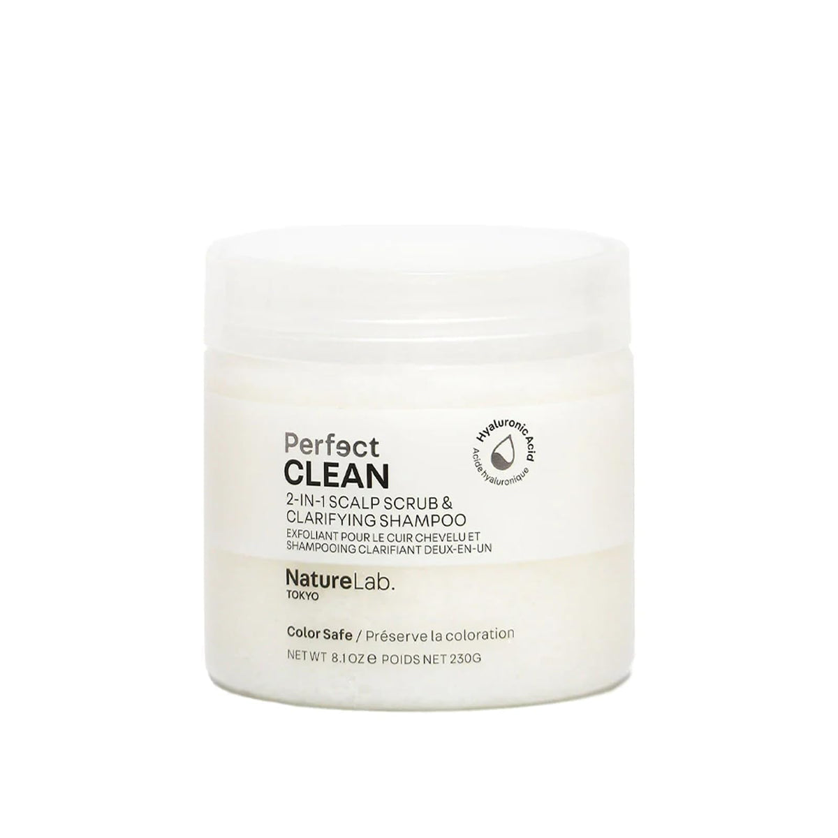 NatureLab Perfect Shine Scalp Scrub - Paraben-Free Dry Scalp Treatment + Scalp Moisturizer - 3-in-1 Gentle Foaming + Exfoliating Scrub with Grape Stem Cells, Pearl + Hyaluronic Acid (8.1 oz / 230g)
