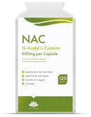 NAC N-Acetyl-Cysteine 600mg | 120 Vegan Capsules | NAC Supplement | Vegan NAC Supplement | High Strength & High Bioavailability - Manufactured in the UK by Hellenia