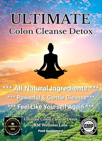 Generic Colon Cleanse Vegan Detox Aid for Gut Health, Digestion Aid, Supports Bowel Function, Constipation Relief and Bloating - 30 Tablets (1 Month Supply)