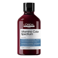 L'Oréal Professionnel Vitamino Color Spectrum Blue Tinted Shampoo 300ml, For Light Brown Coloured Hair, With Ferulic Acid + Citric Acid, Neutralise Undesired Orange Undertones