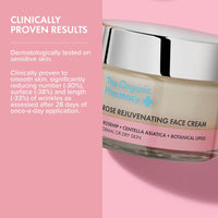 The Organic Pharmacy Rose Rejuvenating Face Cream, 50ml - Intensive wrinkle correction, Anti-ageing, With Rosehip, Centella Asiatica, Botanical Lipids, Organic 77%, Natural 81%